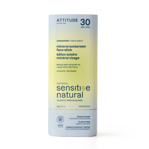 Attitude, Sunscreen Stick Sensitive Natural 30 Spf Unscented, 1 Each, 0.7 Oz Attitude, Sunscreen Stick Sensitive Natural 30 Spf Unscented, 1 Each, 0.7 Oz
