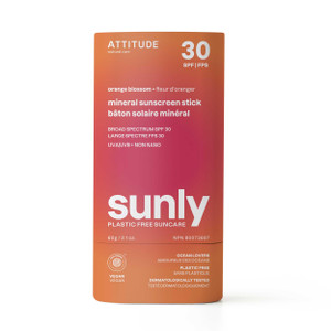 Attitude, Sunly Sunscreen Stick Spf 30 Orange Blossom, 1 Each, 2.1 Oz Attitude, Sunly Sunscreen Stick Spf 30 Orange Blossom, 1 Each, 2.1 Oz