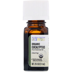 Aura Cacia, Organic Eucalyptus Essential Oil, 1 Each, 0.25 Oz Aura Cacia, Organic Eucalyptus Essential Oil, 1 Each, 0.25 Oz