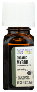 Aura Cacia, Organic Pure Essential Oil Myrrh, 1 Each, 0.25 Oz Aura Cacia, Organic Pure Essential Oil Myrrh, 1 Each, 0.25 Oz