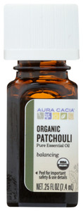 Aura Cacia, Organic Patchouli Essential Oil, 1 Each, 0.25 Oz Aura Cacia, Organic Patchouli Essential Oil, 1 Each, 0.25 Oz