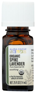 Aura Cacia, Organic Essential Oil Lavender Spike, 1 Each, 0.25 Oz Aura Cacia, Organic Essential Oil Lavender Spike, 1 Each, 0.25 Oz