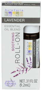 Aura Cacia, Roll On Essential Oil Lavender, Case Of 4, .31 Oz Aura Cacia, Roll On Essential Oil Lavender, Case Of 4, .31 Oz