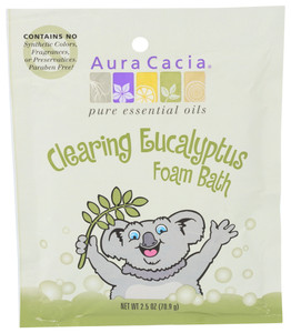 Aura Cacia, Clearing Aromatherapy Foam Bath For Kids, Koala Packet, Case Of 6, 2.5 Oz Aura Cacia, Clearing Aromatherapy Foam Bath For Kids, Koala Packet, Case Of 6, 2.5 Oz