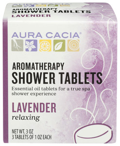 Aura Cacia, Aromatherapy Shower Tablets Relaxing Lavender 3 Tablets, 1 Each, 3 Oz Aura Cacia, Aromatherapy Shower Tablets Relaxing Lavender 3 Tablets, 1 Each, 3 Oz