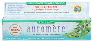 Auromere, Ayurvedic Herbal Toothpaste Fresh Mint, 1 Each, 4.16 Oz Auromere, Ayurvedic Herbal Toothpaste Fresh Mint, 1 Each, 4.16 Oz