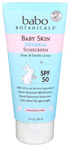 Babo Botanicals, Baby Skin Mineral Sunscreen Spf 50, 1 Each, 3 Oz Babo Botanicals, Baby Skin Mineral Sunscreen Spf 50, 1 Each, 3 Oz