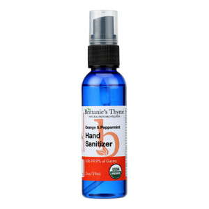 Brittanie`s Thyme, Organic Hand Sanitizer Orange, 1 Each, 2 Oz Brittanie`s Thyme, Organic Hand Sanitizer Orange, 1 Each, 2 Oz