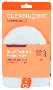 Cleanlogic, Facial Mitt Dual Texture, 1 Each, 1 Ct Cleanlogic, Facial Mitt Dual Texture, 1 Each, 1 Ct