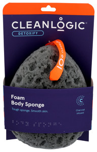 Cleanlogic, Foam Body Spong Charcoal Infused, 1 Each, 1 Ct Cleanlogic, Foam Body Spong Charcoal Infused, 1 Each, 1 Ct