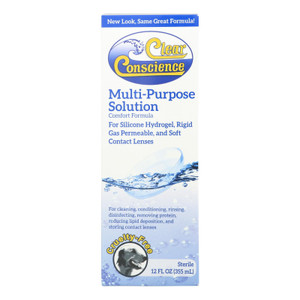 Clear Conscience, Multi Purpose Contact Lens Solution, 1 Each, 12 Fl Oz Clear Conscience, Multi Purpose Contact Lens Solution, 1 Each, 12 Fl Oz