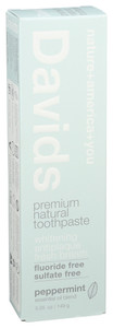 Davids Tth, Toothpaste Peppermint, 1 Each, 5.25 Oz Davids Tth, Toothpaste Peppermint, 1 Each, 5.25 Oz