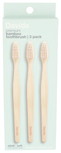 David`s, Bamboo Soft Toothbrush, Case Of 1, 3 Pk David`s, Bamboo Soft Toothbrush, Case Of 1, 3 Pk
