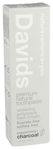 David's, Toothpaste Peppermint + Charcoal, 1 Each, 5.25 Oz David's, Toothpaste Peppermint + Charcoal, 1 Each, 5.25 Oz