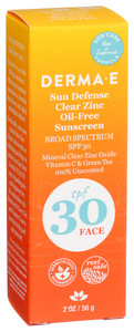 Derma E, Sun Defense Clear Zinc Oil-free Sunscreen Spf 30, 1 Each, 2 Oz Derma E, Sun Defense Clear Zinc Oil-free Sunscreen Spf 30, 1 Each, 2 Oz