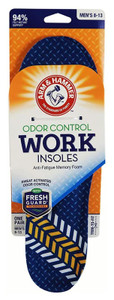 Arm & Hammer Work Insoles Memory Foam Mens 8-13 Arm & Hammer Work Insoles Memory Foam Mens 8-13