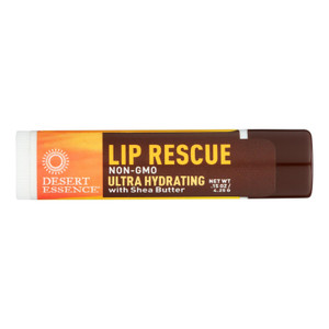 Desert Essence, Lip Rescue With Shea Butter, Case Of 24, .15 Oz Desert Essence, Lip Rescue With Shea Butter, Case Of 24, .15 Oz