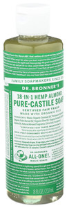 Dr. Bronner's, Organic 18 In 1 Pure Castile Hemp Almond Soap, 1 Each, 8 Oz Dr. Bronner's, Organic 18 In 1 Pure Castile Hemp Almond Soap, 1 Each, 8 Oz