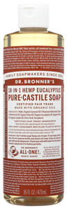 Dr. Bronner's, 18 In 1 Pure Castile Hemp Eucalyptus Soap Organic, 1 Each, 16 Fl Oz Dr. Bronner's, 18 In 1 Pure Castile Hemp Eucalyptus Soap Organic, 1 Each, 16 Fl Oz