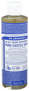 Dr. Bronner's, Organic 18 In 1 Pure Castile Hemp Peppermint Soap, 1 Each, 8 Oz Dr. Bronner's, Organic 18 In 1 Pure Castile Hemp Peppermint Soap, 1 Each, 8 Oz