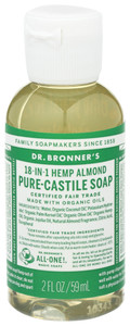 Dr. Bronner's, Organic 18 In 1 Pure Castile Hemp Almond Soap, Case Of 12, 2 Fl Oz