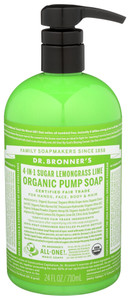 Dr. Bronner's, Sugar Soap Lemongrass Lime Organic, 1 Each, 24 Fl Oz Dr. Bronner's, Sugar Soap Lemongrass Lime Organic, 1 Each, 24 Fl Oz