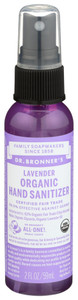 Dr. Bronner's, Hand Sanitizer Lavender Organic, Case Of 12, 2 Fl Oz Dr. Bronner's, Hand Sanitizer Lavender Organic, Case Of 12, 2 Fl Oz