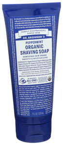 Dr. Bronner's, Shaving Soap Peppermint Organic, 1 Each, 7 Oz Dr. Bronner's, Shaving Soap Peppermint Organic, 1 Each, 7 Oz