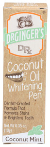 Dr. Ginger`s, Coconut Mint Coconut Oil Whitening Pen, 1 Each, 0.35 Oz Dr. Ginger`s, Coconut Mint Coconut Oil Whitening Pen, 1 Each, 0.35 Oz