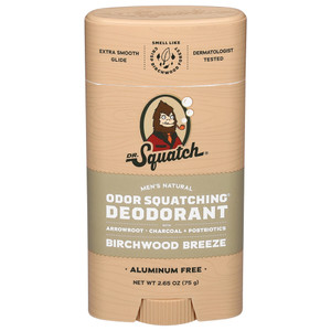 Dr. Squatch, Birchwood Breeze Odor Squatching Deodorant, Case Of 1, 2.65 Oz Dr. Squatch, Birchwood Breeze Odor Squatching Deodorant, Case Of 1, 2.65 Oz