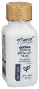 Dr. Tung's, Tooth Powder Tabs With Neem And Miswak Herbal Mint Free, Case Of 3, 100 Ct Dr. Tung's, Tooth Powder Tabs With Neem And Miswak Herbal Mint Free, Case Of 3, 100 Ct