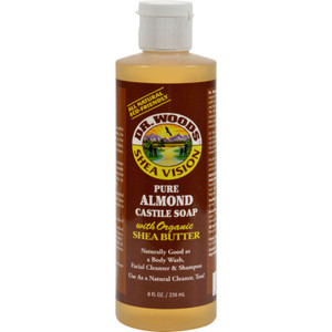 Dr. Woods, Shea Vision Pure Castile Soap Almond With Organic Shea Butter, 1 Each, 8 Oz Dr. Woods, Shea Vision Pure Castile Soap Almond With Organic Shea Butter, 1 Each, 8 Oz