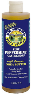Dr. Woods, Castile Soap Peppermint With Shea Butter, 1 Each, 16 Fl Oz Dr. Woods, Castile Soap Peppermint With Shea Butter, 1 Each, 16 Fl Oz