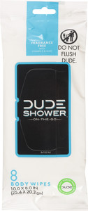 Dude Wipes, Body Wipes On The Go Fragrance Free, 1 Each, 8 Ct Dude Wipes, Body Wipes On The Go Fragrance Free, 1 Each, 8 Ct