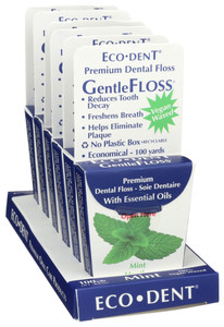 Eco-dent Premium Dental Floss Mint 100 Yards, Case Of 6, 100 Yd Eco-dent Premium Dental Floss Mint 100 Yards, Case Of 6, 100 Yd