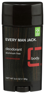 Every Man Jack, Body Deodorant Cedarwood Aluminum Free, 1 Each, 3 Oz Every Man Jack, Body Deodorant Cedarwood Aluminum Free, 1 Each, 3 Oz