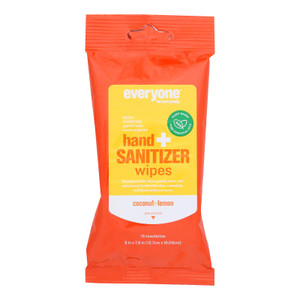 Everyone, Hand Sntzr Wps Coconut Lemon, Case Of 6, 15 Ct Everyone, Hand Sntzr Wps Coconut Lemon, Case Of 6, 15 Ct