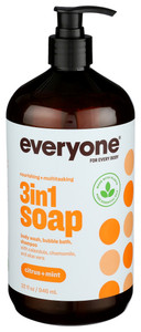 Everyone, Liquid Soap Citrus And Mint, 1 Each, 32 Oz Everyone, Liquid Soap Citrus And Mint, 1 Each, 32 Oz
