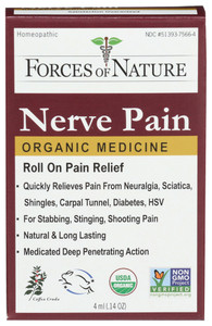 Forces Of Nature, Organic Nerve Pain Roll On Pain Relief, 1 Each, 4 Ml Forces Of Nature, Organic Nerve Pain Roll On Pain Relief, 1 Each, 4 Ml