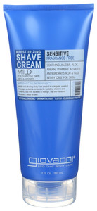Giovanni, Moisturizing Shave Cream Sensitive Skin Men And Women Fragrance Free, 1 Each, 7 Oz Giovanni, Moisturizing Shave Cream Sensitive Skin Men And Women Fragrance Free, 1 Each, 7 Oz