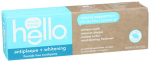 Hello Products, Toothpaste Antiplaque + Whitening Fluoride Free, Case Of 6, 4.7 Oz Hello Products, Toothpaste Antiplaque + Whitening Fluoride Free, Case Of 6, 4.7 Oz