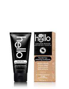 Hello Products, Toothpaste Activated Charcoal Whitening Fluoride Free, Case Of 6, 4 Oz Hello Products, Toothpaste Activated Charcoal Whitening Fluoride Free, Case Of 6, 4 Oz
