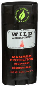 Herban Cowboy, Deodorant Wild, 1 Each, 2.8 Oz Herban Cowboy, Deodorant Wild, 1 Each, 2.8 Oz