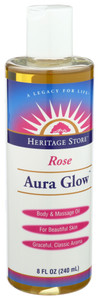 Heritage, Rose Aura Glow Body & Massage Oil, 1 Each, 8 Oz Heritage, Rose Aura Glow Body & Massage Oil, 1 Each, 8 Oz