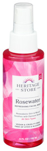 Heritage, Refreshing Facial Mist Rosewater, 1 Each, 4 Fl Oz Heritage, Refreshing Facial Mist Rosewater, 1 Each, 4 Fl Oz