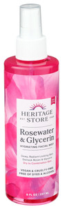 Heritage, Hydrating Facial Mist Spray Rosewater And Glycerin, 1 Each, 8 Fl Oz Heritage, Hydrating Facial Mist Spray Rosewater And Glycerin, 1 Each, 8 Fl Oz