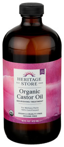 Heritage Store, Herit Castor Oil, 1 Each, 16 Fl Oz Heritage Store, Herit Castor Oil, 1 Each, 16 Fl Oz