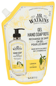 J.r. Watkins, Hand Soap Gel Refill Lemon, Case Of 3, 34 Fl Oz J.r. Watkins, Hand Soap Gel Refill Lemon, Case Of 3, 34 Fl Oz
