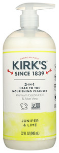 Kirk`s, Head To Toe Cleanser Juniper And Lime, 1 Each, 32 Oz Kirk`s, Head To Toe Cleanser Juniper And Lime, 1 Each, 32 Oz