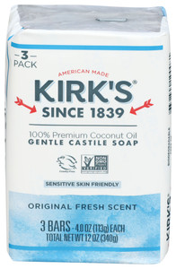 Kirk`s, Original Fresh Scent Castile Soap Original Each /, 1 Each, 3/4 Oz Kirk`s, Original Fresh Scent Castile Soap Original Each /, 1 Each, 3/4 Oz